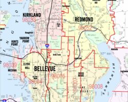 Bellevue- Redmond- Kirkland Arterial ZIP Code Map Kroll Map Company's Bellevue- Redmond- Kirkland Map