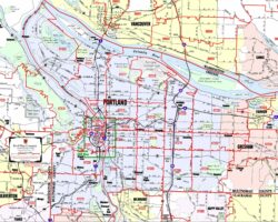 Portland OR Arterial ZIP Code Map Kroll Map Company's Portland Oregon Arterial ZIP Code (ZCTA) Map 2020