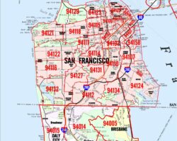San Francisco Arterial ZIP Code Map Kroll Map Company's San Francisco California Arterial ZIP Code (ZCTA) Map