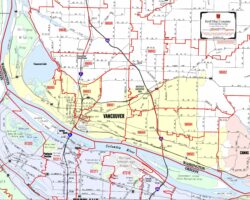 Vancouver WA Arterial ZIP Code Map ZIP Code (ZCTA) Map of Vancouver, Washington from Kroll Map Company